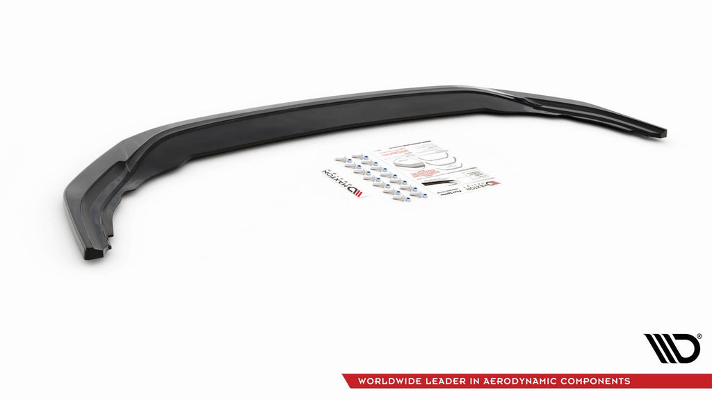 Maxton Design Street+ Spoilerlippe Front Ansatz V.3 passend für VW Golf R Hatchback / Variant Mk8 schwarz Hochglanz