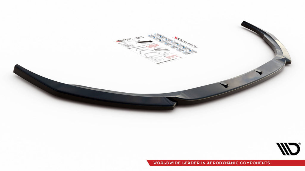 Maxton Design Street+ Spoilerlippe Front Ansatz V.2 passend für Peugeot 308 GT Mk2 Facelift schwarz Hochglanz