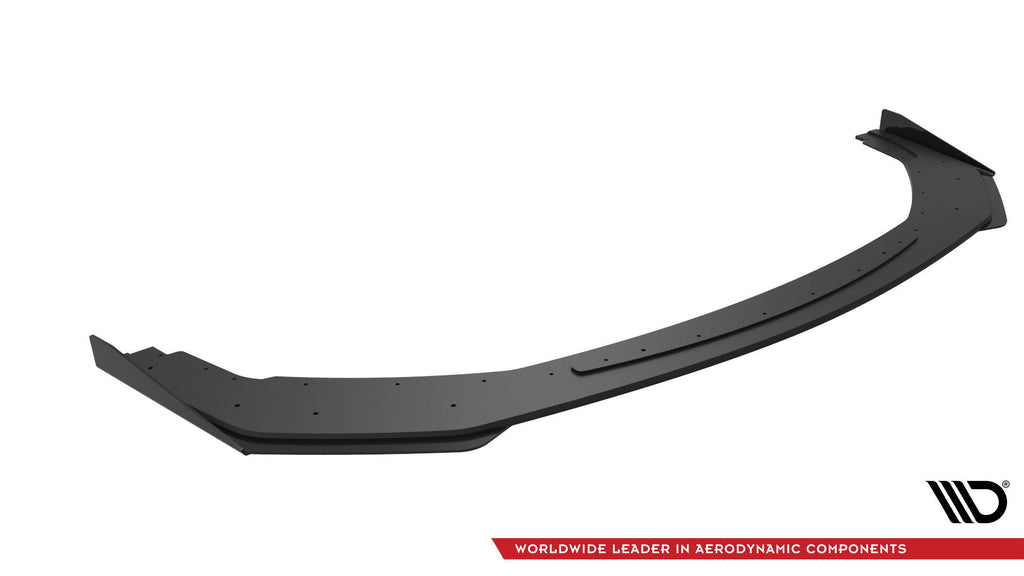 Maxton Design Street Pro Street+ Spoilerlippe Front Ansatz + Flaps passend für Ford Mustang GT Mk7 schwarz Hochglanz