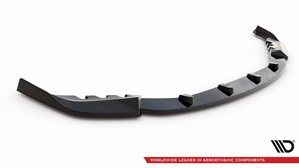 Maxton Design Street+ Spoilerlippe Front Ansatz V.3 passend für BMW M3 Limousine / Touring G80 / G81 schwarz Hochglanz
