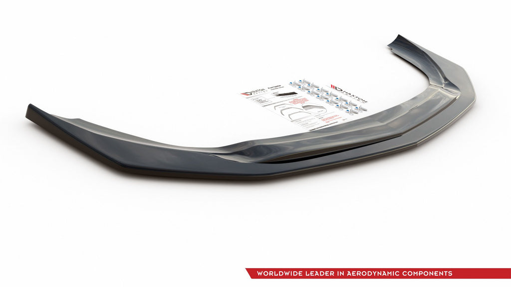 Maxton Design Street+ Spoilerlippe Front Ansatz V.3 passend für Mercedes A35 AMG Aero W177 schwarz Hochglanz