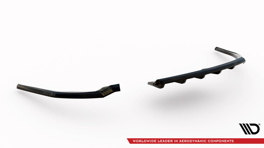 Maxton Design Street+ Mittlerer Diffusor RACE passend für Jaguar XE X760 Facelift schwarz Hochglanz