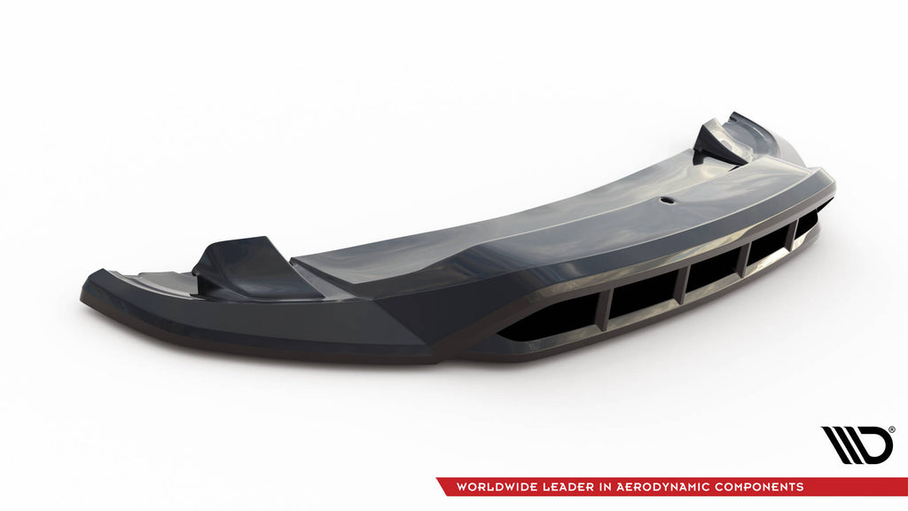 Maxton Design Street+ Spoilerlippe Front Ansatz passend für VW Touareg Mk2 schwarz Hochglanz