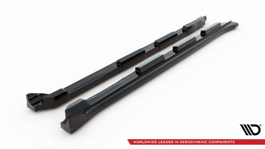 Maxton Design Street+ Seitenschweller Leisten passend für Land Rover Range Rover Velar R-Dynamic Mk1 schwarz Hochglanz