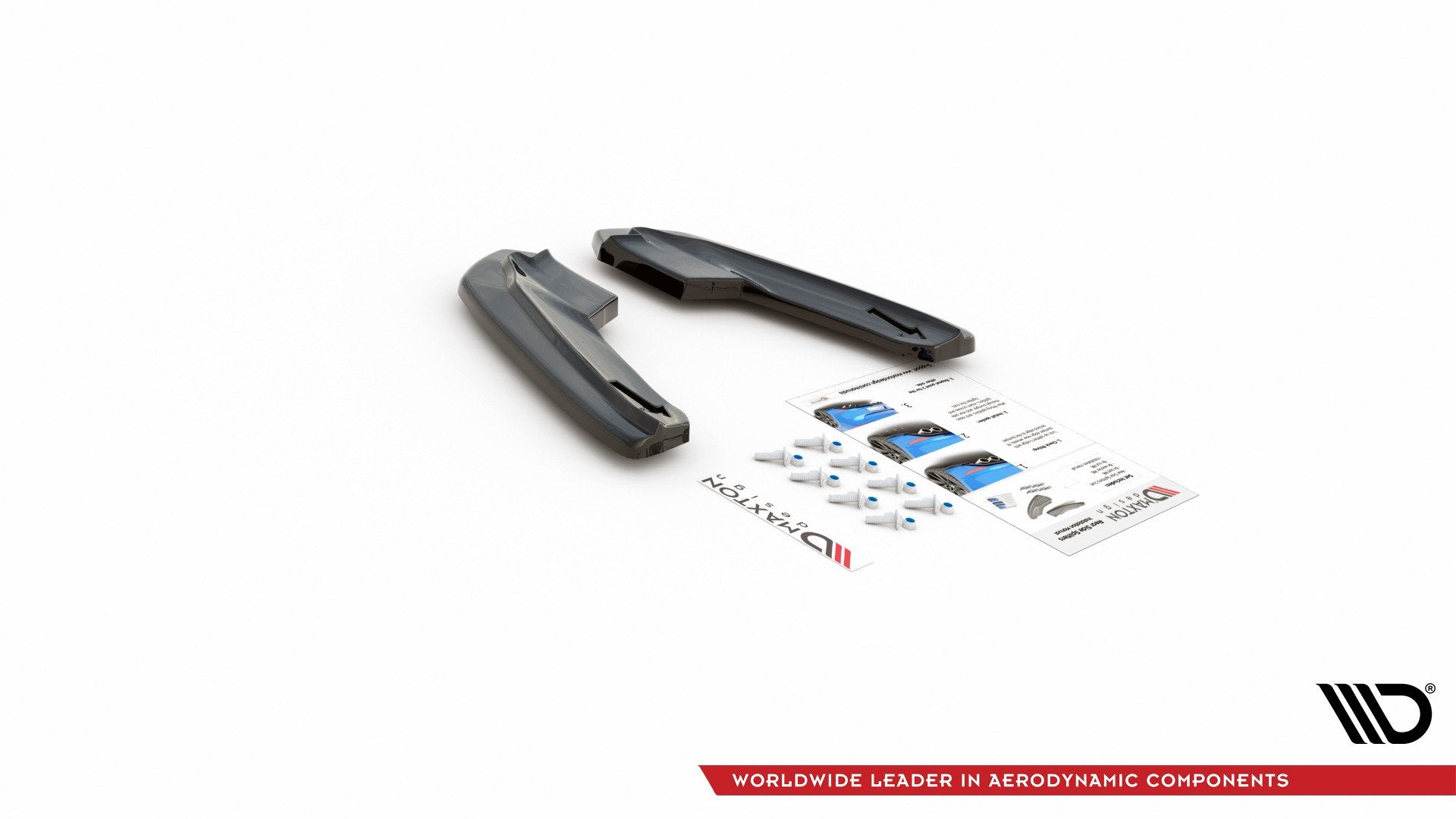 Maxton Design Heck Ansatz Flaps Diffusor V.1 passend für Audi RS3 8V Sportback schwarz Hochglanz