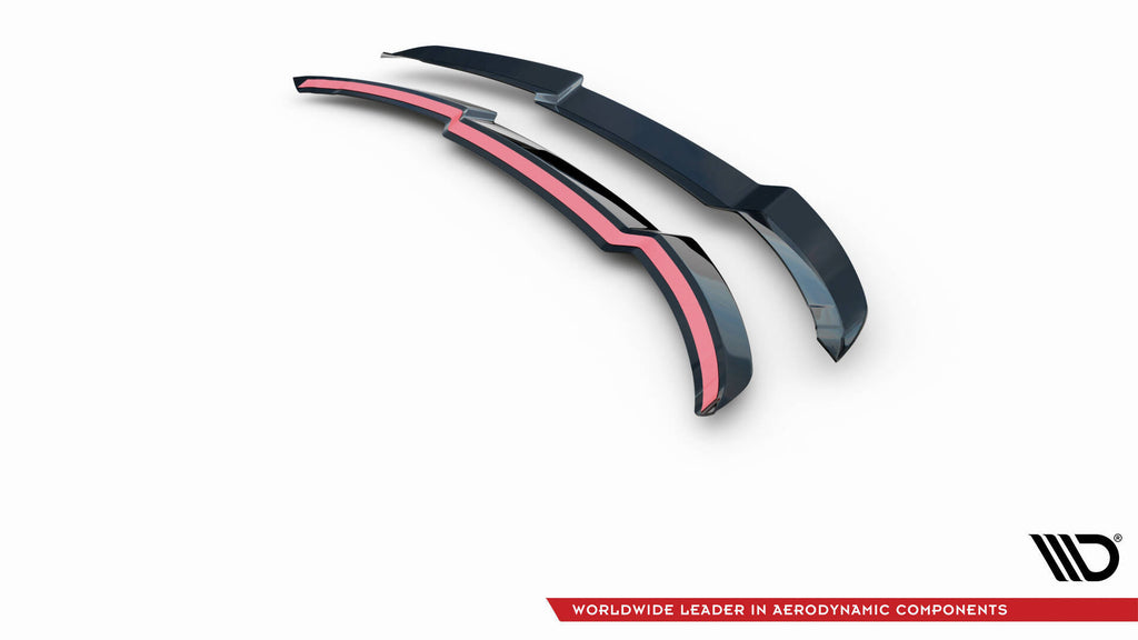 Maxton Design Spoiler CAP passend für Audi Q7 S-Line / SQ7 Mk2 Facelift 2 schwarz Hochglanz