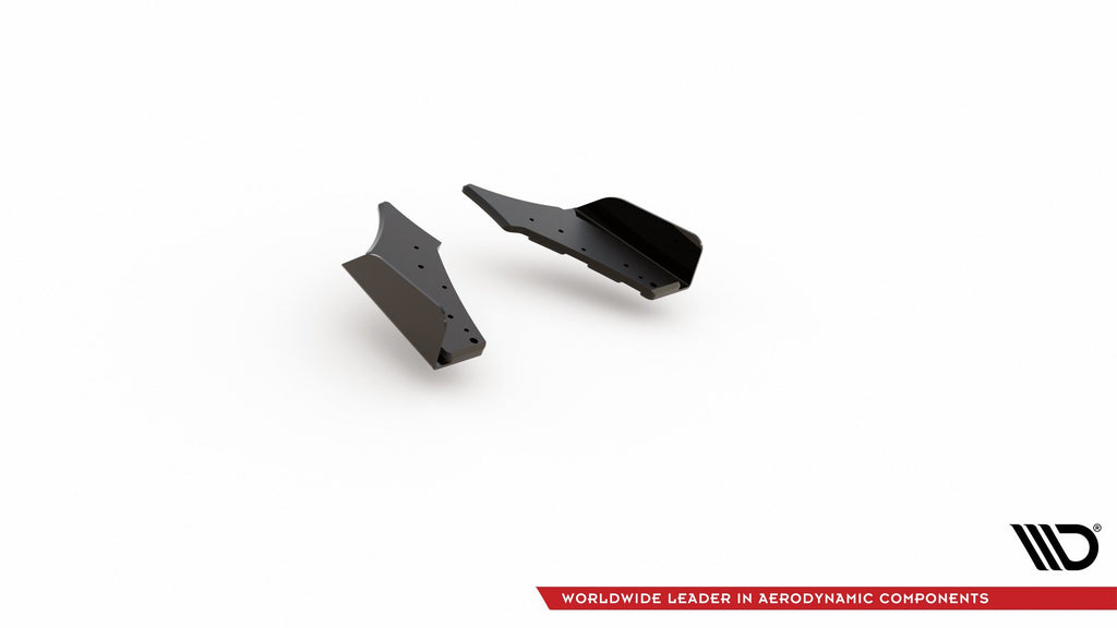 Maxton Design Street Pro Heck Ansatz Flaps Diffusor + Flaps passend für Ford Focus ST Mk4 schwarz Hochglanz