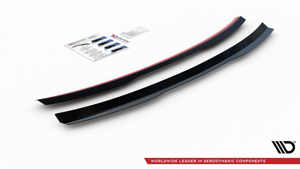 Maxton Design Spoiler CAP passend für Audi A4 Limousine B8 / B8 Facelift schwarz Hochglanz