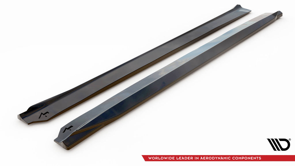Maxton Design Street+ Seitenschweller Leisten passend für Volvo XC90 R-Design Mk2 / Mk2 Facelift schwarz Hochglanz