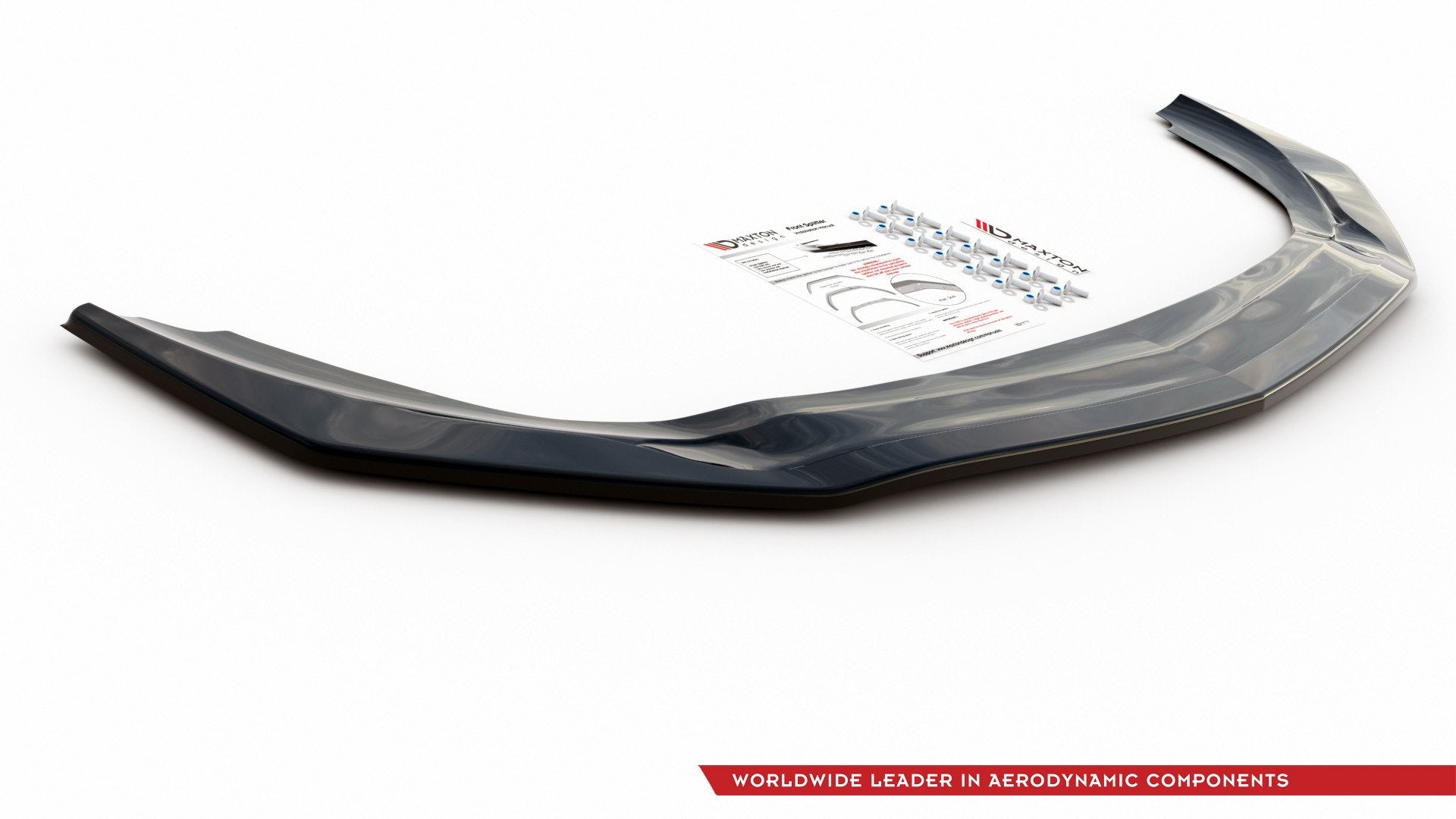 Maxton Design Street+ Spoilerlippe Front Ansatz V.1 passend für Mercedes A35 AMG Aero W177 schwarz Hochglanz