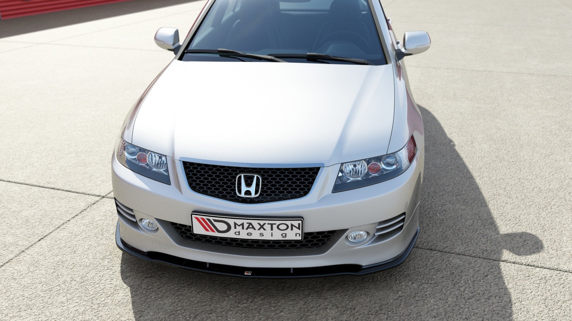Maxton Design Street+ Spoilerlippe Front Ansatz passend für HONDA ACCORD VII TYPE-S schwarz Hochglanz
