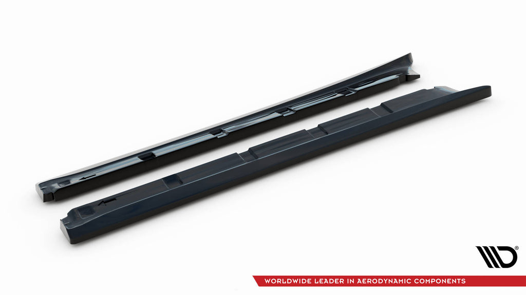 Maxton Design Street+ Seitenschweller Leisten passend für Porsche Boxster 987 schwarz Hochglanz