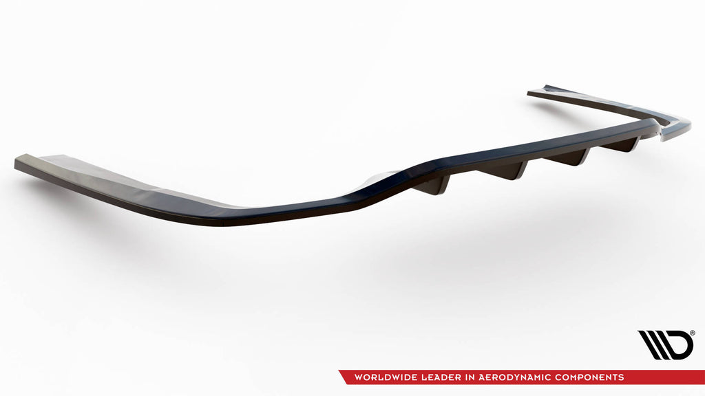 Maxton Design Street+ Mittlerer Diffusor RACE passend für Mercedes-Benz E AMG-Line Limousine W213 Facelift schwarz Hochglanz