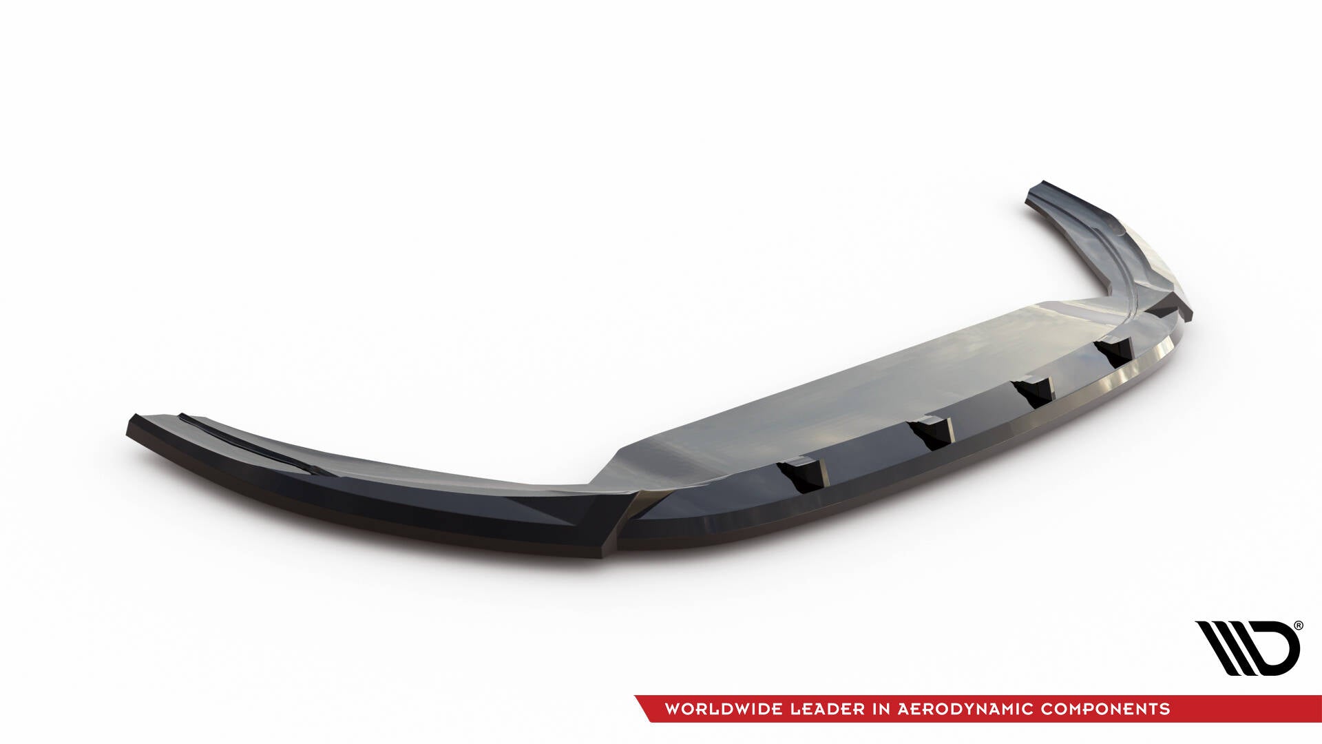 Maxton Design Street+ Spoilerlippe Front Ansatz V.2 passend für VW Polo GTI Mk6 Facelift schwarz Hochglanz