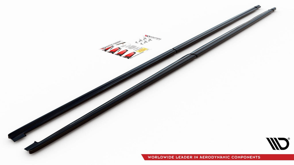 Maxton Design Street+ Seitenschweller Leisten passend für Mercedes-Benz V-Klasse Long AMG-Line W447 schwarz Hochglanz