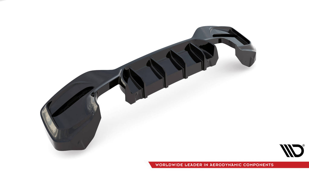 Maxton Design Diffusor Heck Ansatz passend für Bmw 1 F20/ F21 Facelift M-Power schwarz Hochglanz