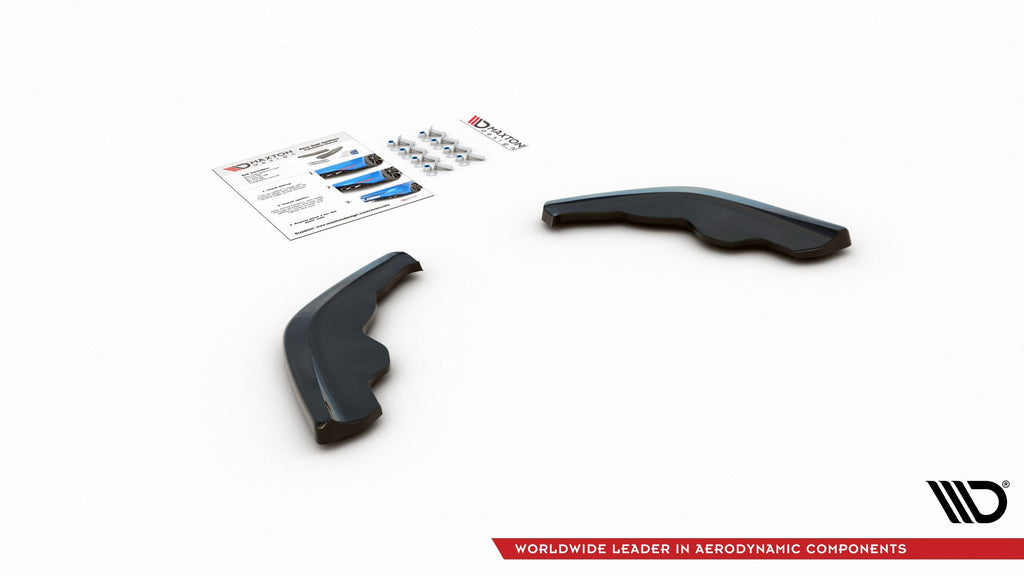 Maxton Design Heck Ansatz Flaps Diffusor V.1 passend für BMW 1er F40 M-Paket schwarz Hochglanz
