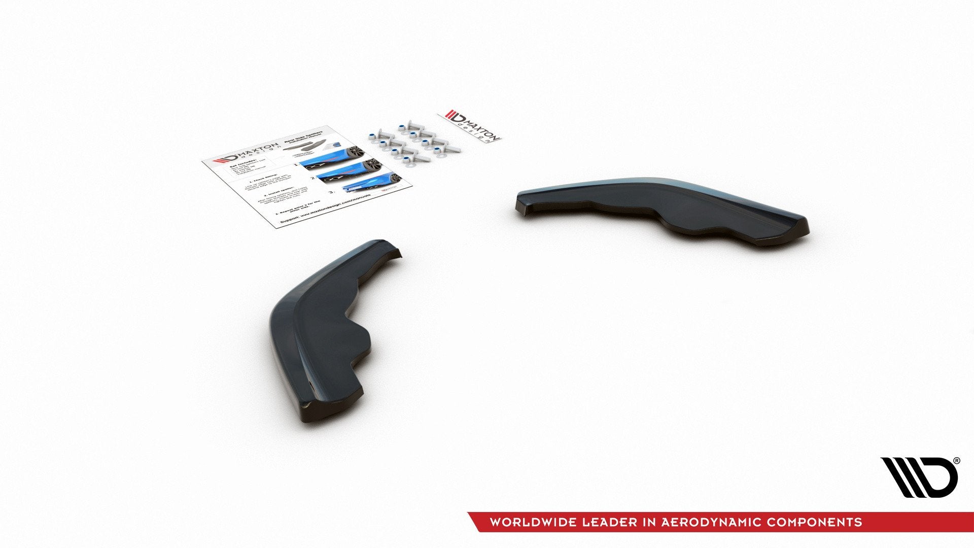 Maxton Design Heck Ansatz Flaps Diffusor V.1 passend für BMW 1er F40 M-Paket schwarz Hochglanz