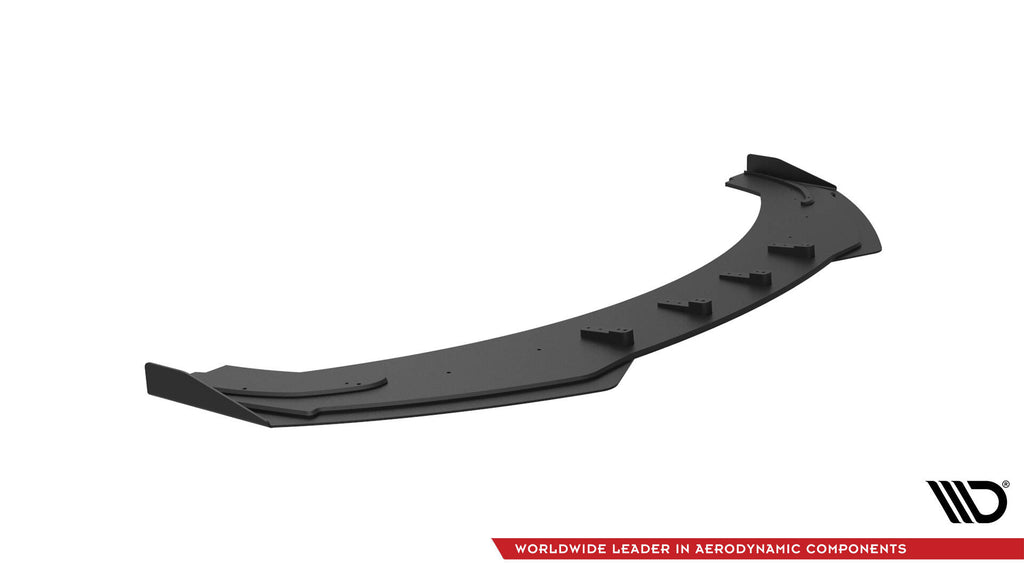 Maxton Design Street Pro Street+ Spoilerlippe Front Ansatz + Flaps passend für Audi A7 RS7 Look C7 schwarz Hochglanz