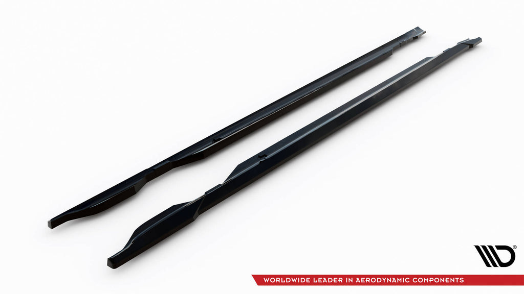 Maxton Design Street+ Seitenschweller Leisten passend für Porsche Taycan Cross Turismo 4S schwarz Hochglanz