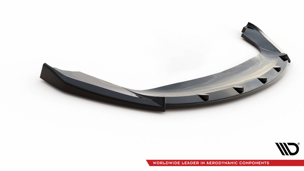 Maxton Design Street+ Spoilerlippe Front Ansatz V.2 passend für Seat Ibiza FR SC Mk4 Facelift schwarz Hochglanz