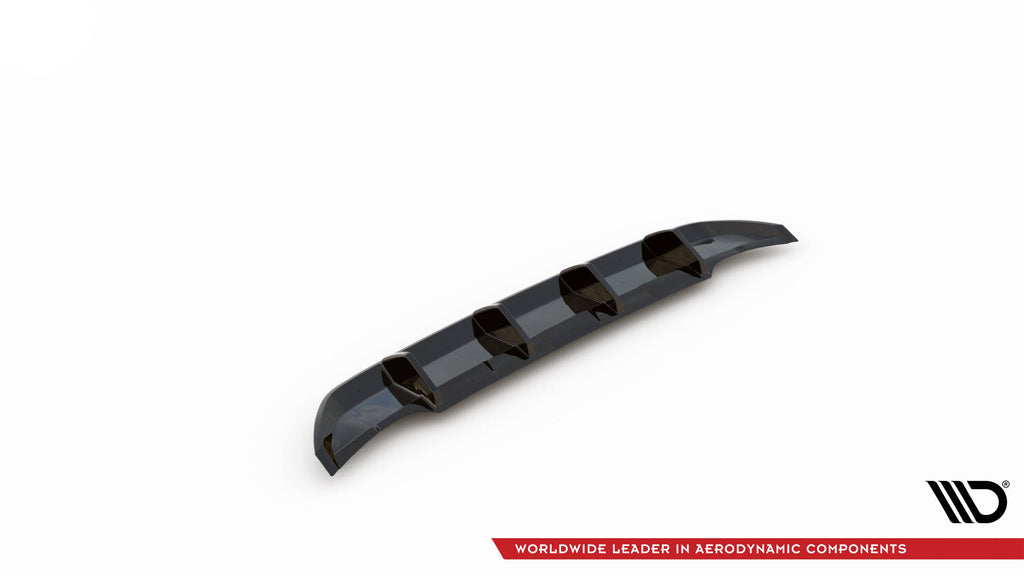 Maxton Design Diffusor Heck Ansatz passend für VW T-Roc Mk1 schwarz Hochglanz