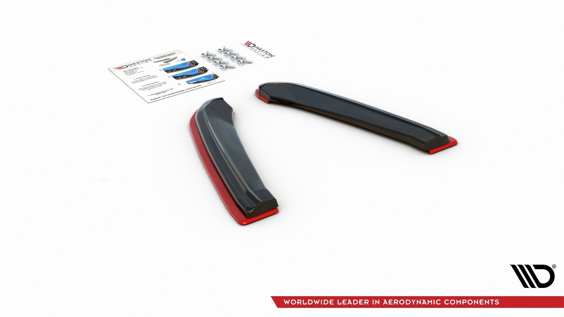 Maxton Design Heck Ansatz Flaps Diffusor passend für V.2 Seat Leon Mk3 Cupra ST Facelift schwarz Hochglanz