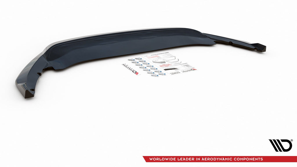 Maxton Design Street+ Spoilerlippe Front Ansatz V.2 passend für Skoda Octavia Mk4 schwarz Hochglanz