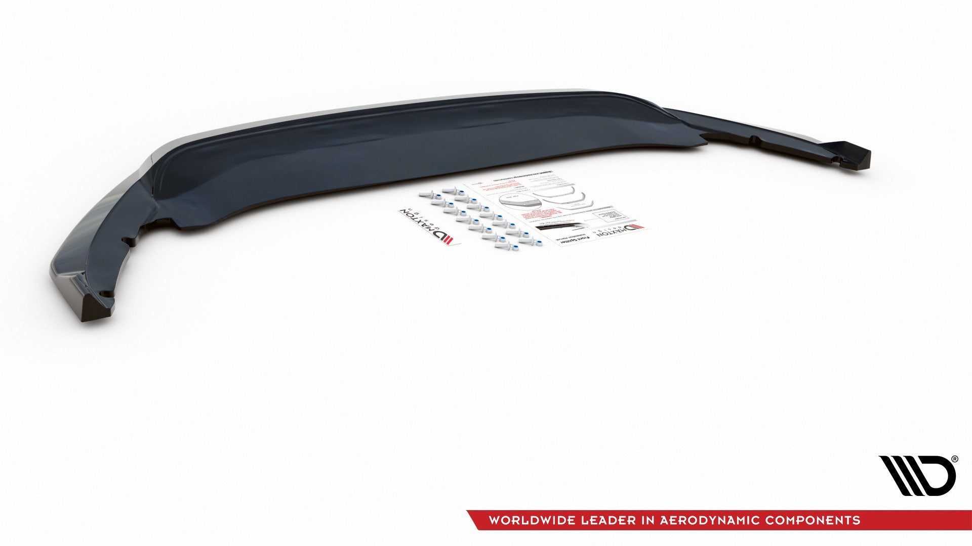 Maxton Design Street+ Spoilerlippe Front Ansatz V.2 passend für Skoda Octavia Mk4 schwarz Hochglanz