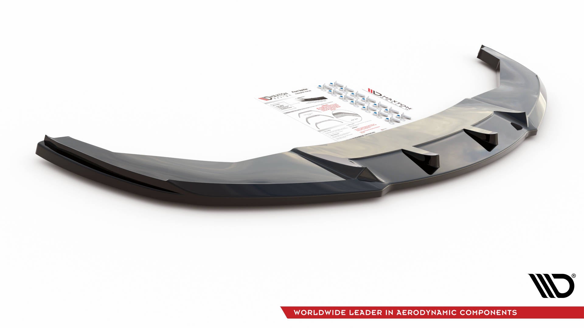 Maxton Design Street+ Spoilerlippe Front Ansatz V.2 passend für BMW 7 M-Paket F01 schwarz Hochglanz