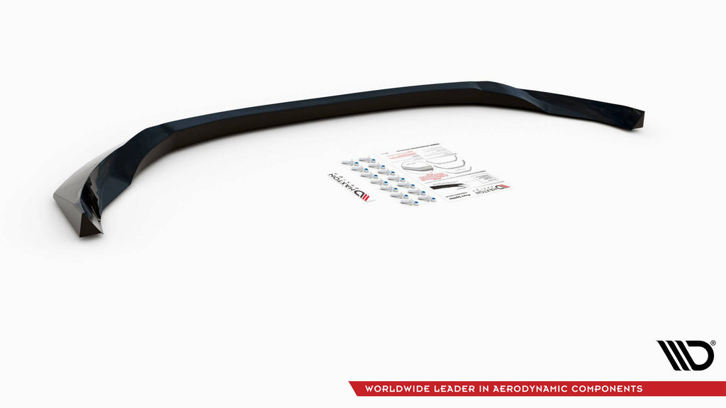Maxton Design Street+ Spoilerlippe Front Ansatz V.1 passend für Nissan 370Z Facelift schwarz Hochglanz
