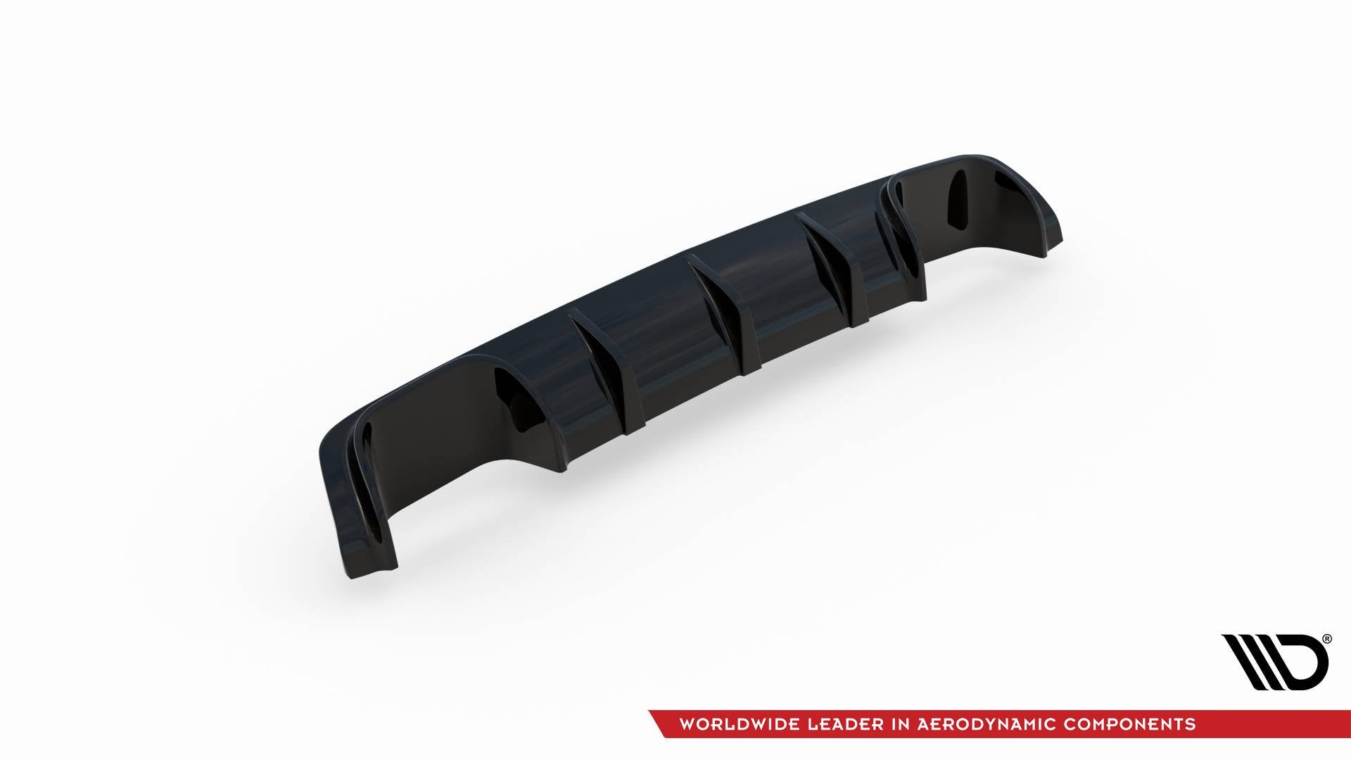 Maxton Design Diffusor Heck Ansatz passend für BMW M5 / 5 M-Paket E39 schwarz Hochglanz