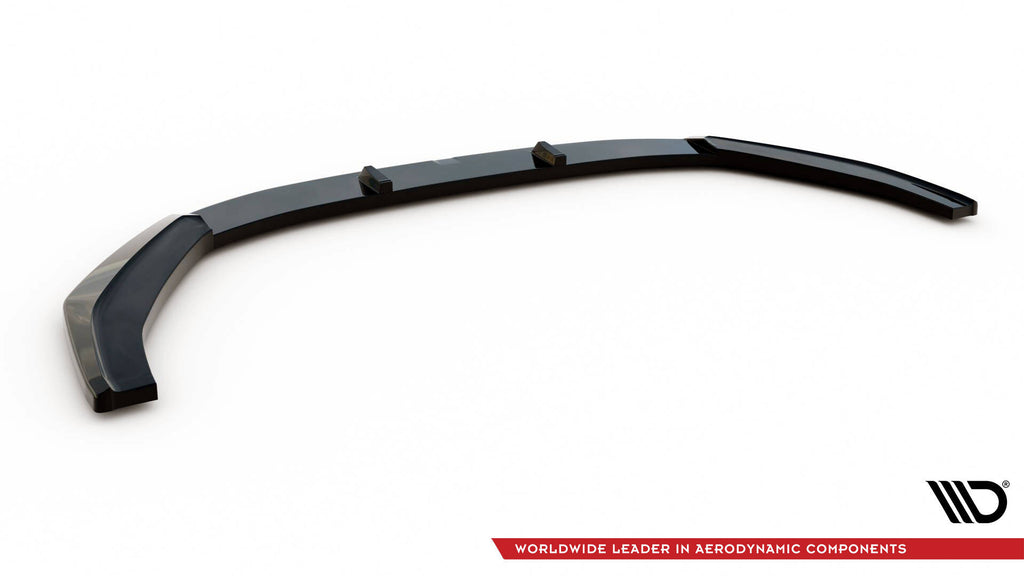 Maxton Design Street+ Spoilerlippe Front Ansatz V.1 passend für Audi RS4 B9 schwarz Hochglanz
