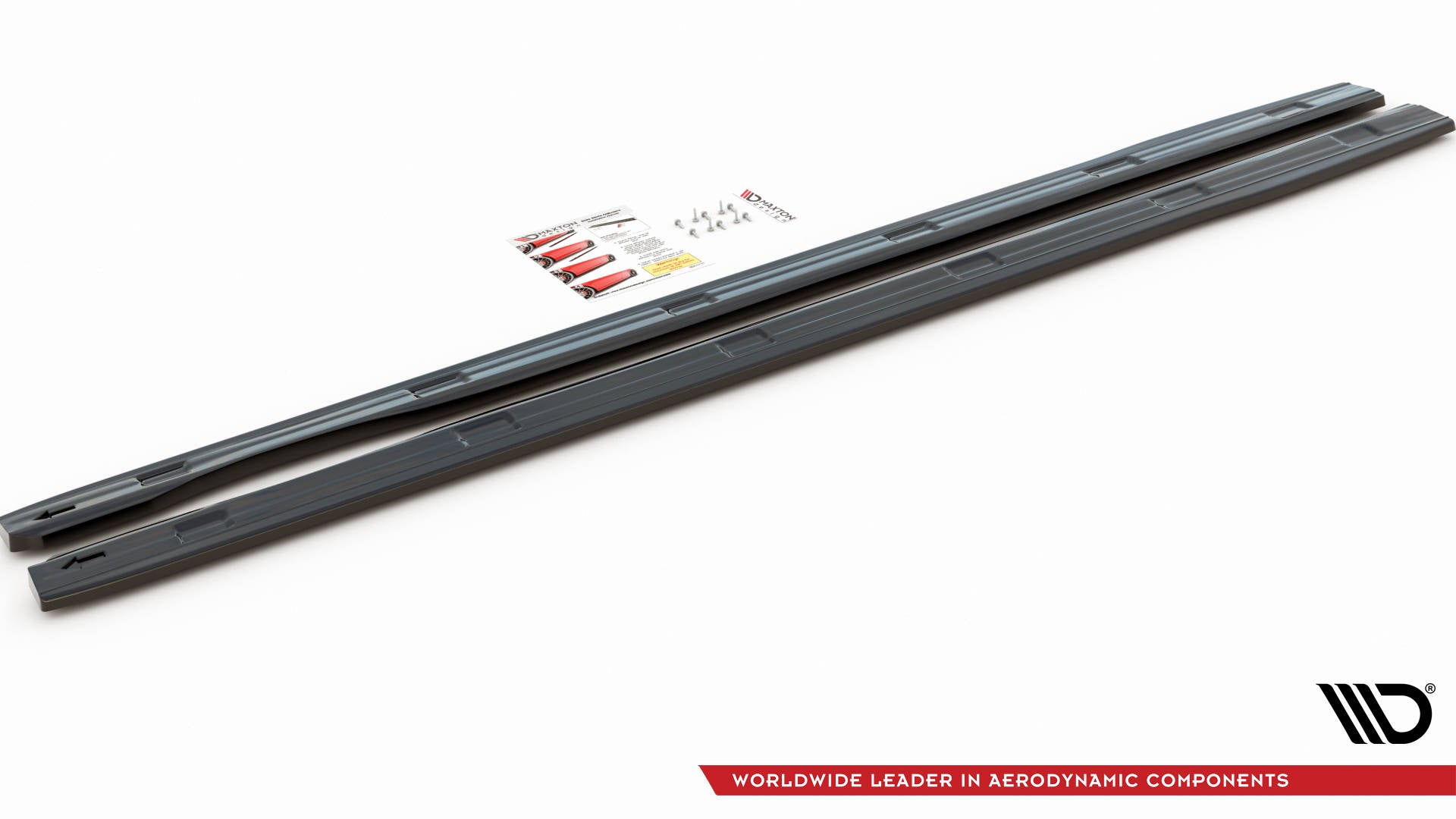 Maxton Design Street+ Seitenschweller Leisten passend für VW Caddy Long Mk3 Facelift schwarz Hochglanz