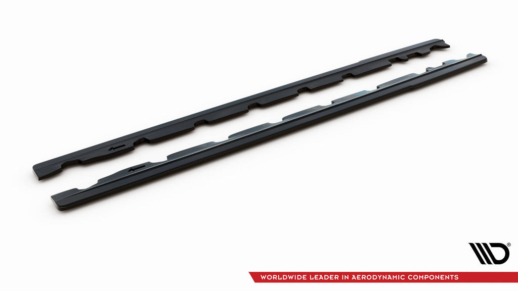 Maxton Design Street+ Seitenschweller Leisten passend für Ford Mustang Mk5 Facelift schwarz Hochglanz