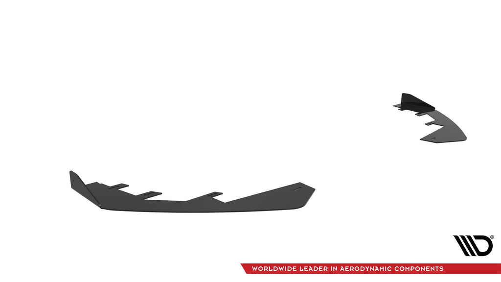 Maxton Design Front Stoßstange Flaps passend für Audi RS3 Limousine 8V Facelift schwarz Hochglanz