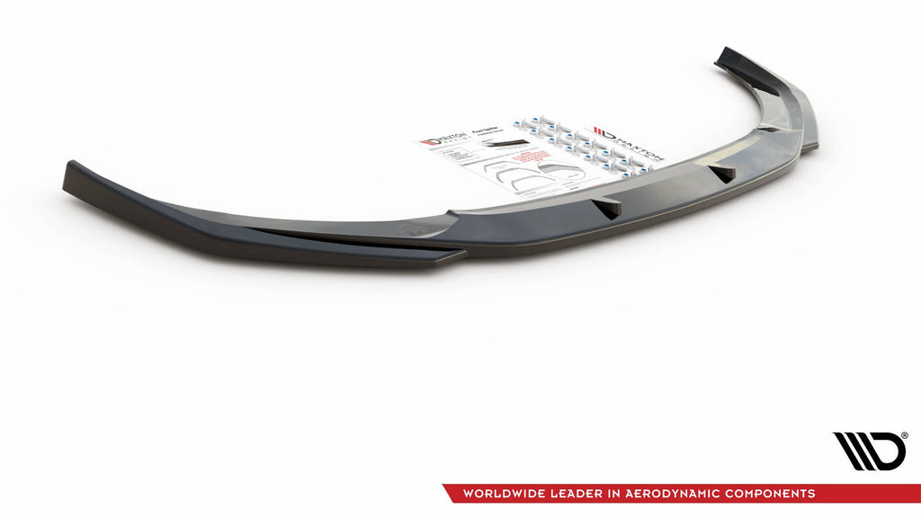 Maxton Design Street+ Spoilerlippe Front Ansatz V.2 passend für Audi A1 S-Line GB schwarz Hochglanz