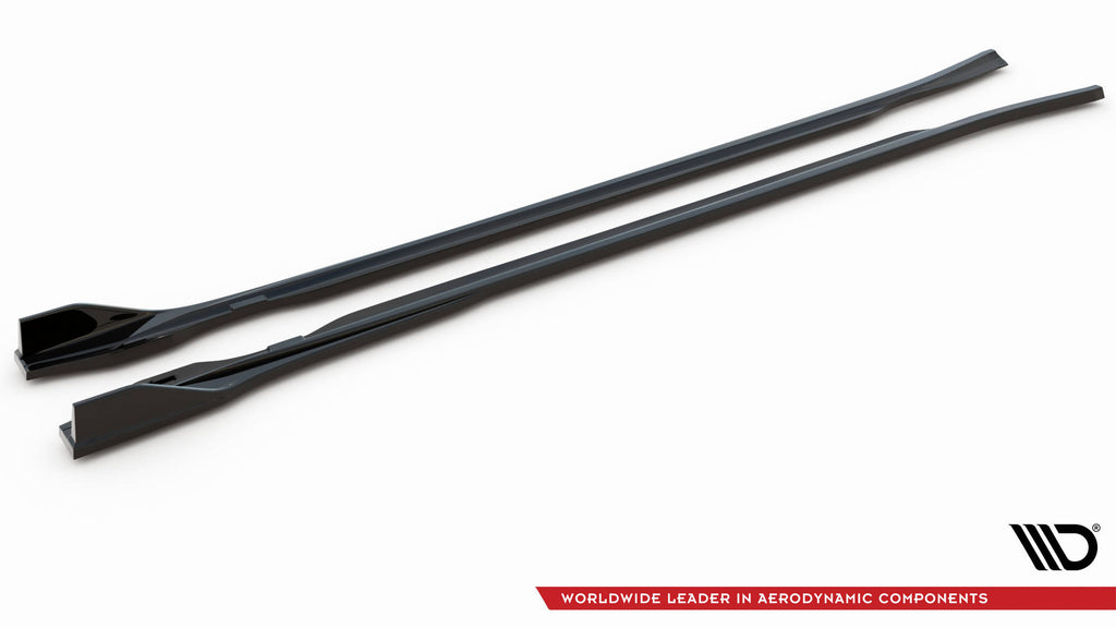 Maxton Design Street+ Seitenschweller Leisten V.2 passend für Audi e-Tron GT / RS GT Mk1 schwarz Hochglanz