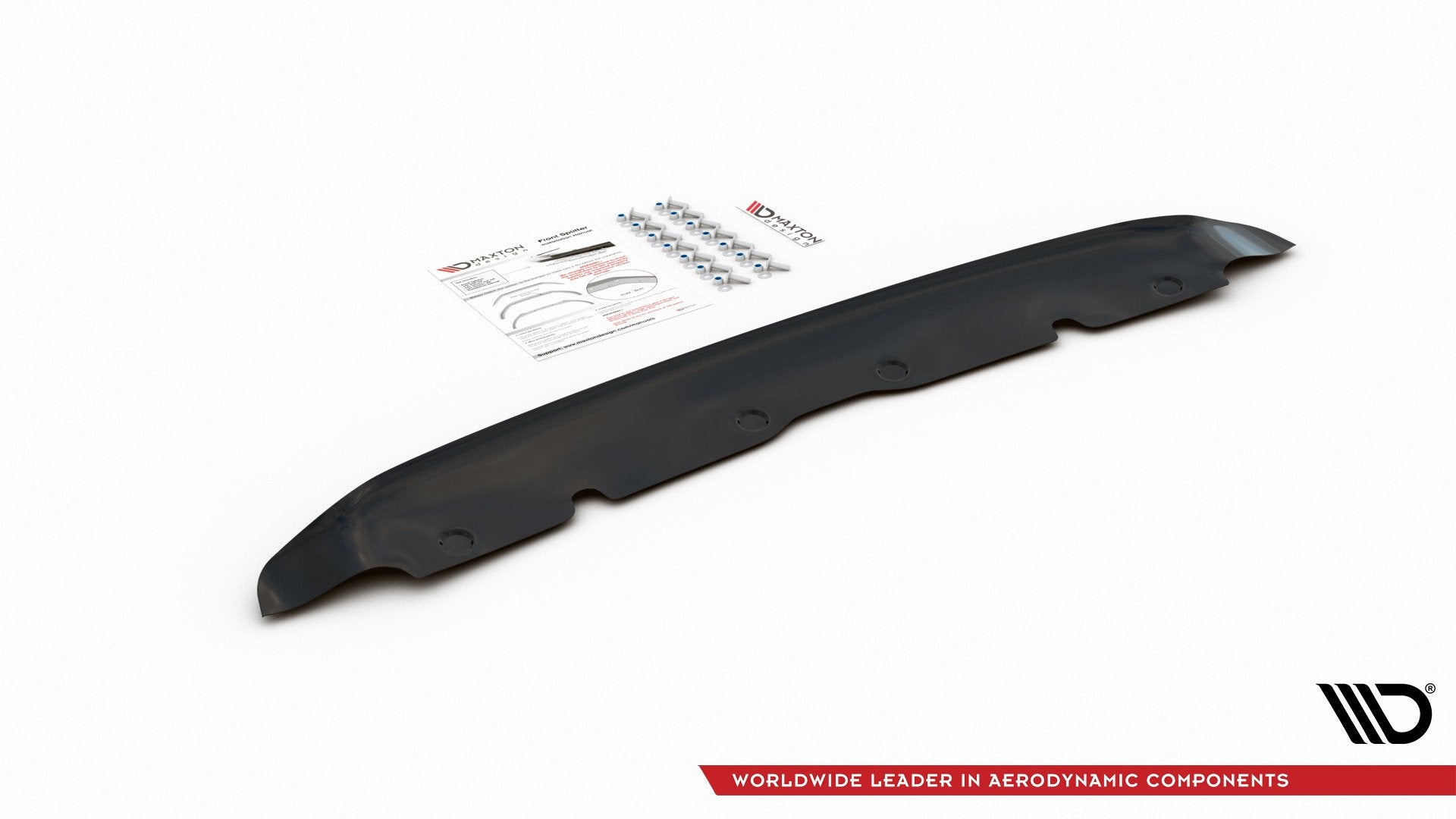 Maxton Design Street+ Spoilerlippe Front Ansatz V.2 passend für BMW 1er M-Paket/ M135i / 128ti F40 schwarz Hochglanz