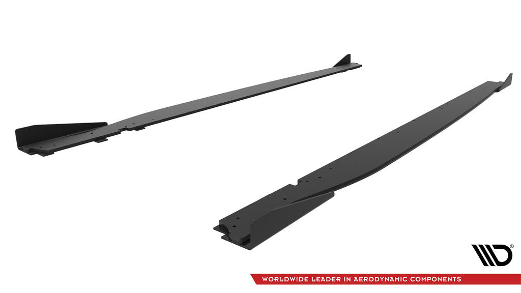 Maxton Design Street Pro Street+ Seitenschweller Leisten passend für V.1 + Flaps passend für Subaru BRZ Mk2 schwarz Hochglanz