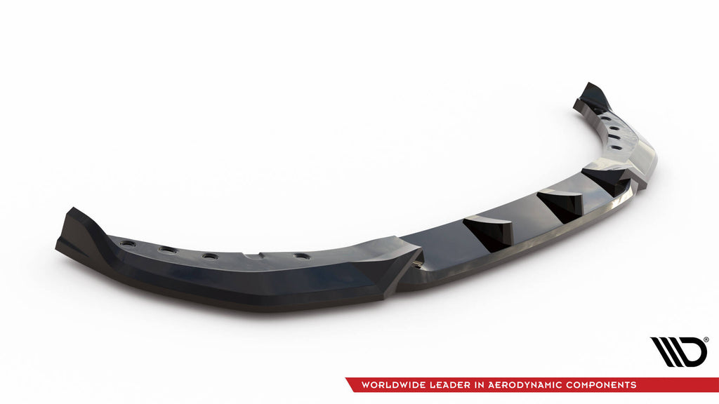 Maxton Design Street+ Spoilerlippe Front Ansatz passend für BMW 3er Limousine / Touring G20 / G21 Facelift schwarz Hochglanz