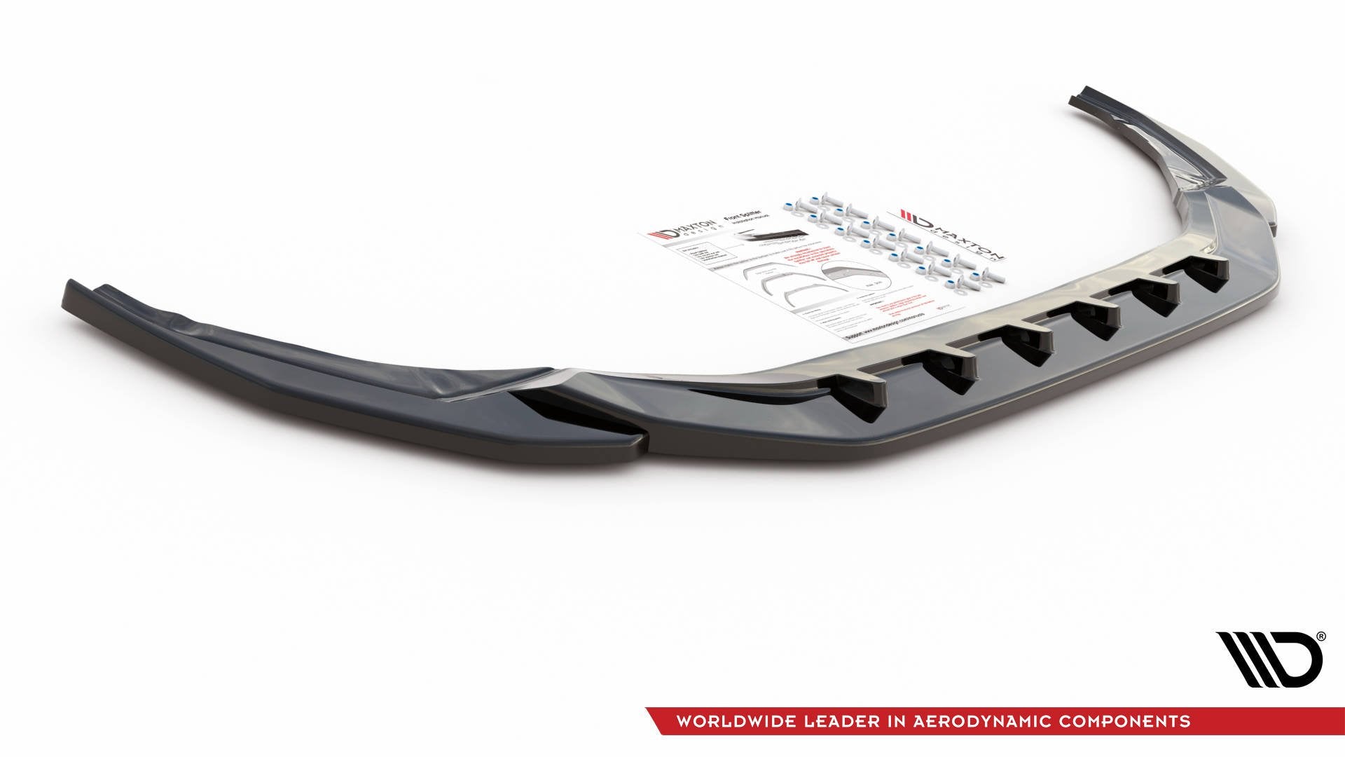 Maxton Design Street+ Spoilerlippe Front Ansatz V.4 passend für Audi S3 / A3 S-Line 8Y schwarz Hochglanz
