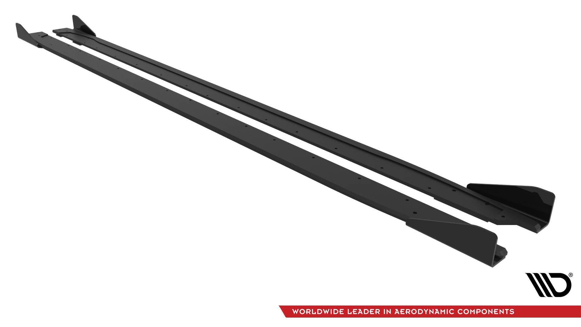 Maxton Design Street Pro Street+ Seitenschweller Leisten V.2 passend für + Flaps passend für Audi A3 S-Line Limousine / S3 Limousine 8Y / 8Y Facelift schwarz Hochglanz