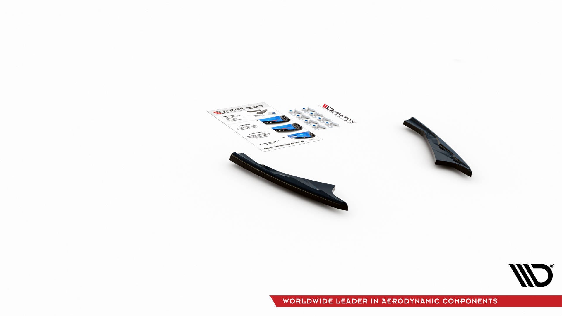 Maxton Design Heck Ansatz Flaps Diffusor passend für Audi SQ8 Mk1 schwarz Hochglanz