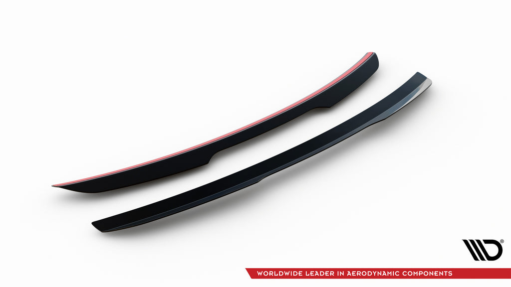 Maxton Design Höher Spoiler CAP passend für Audi Q8 S-line / SQ8 Mk1 Facelift schwarz Hochglanz
