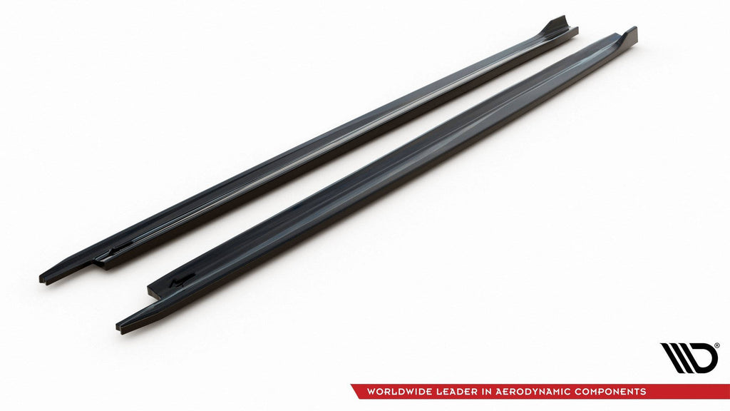 Maxton Design Street+ Seitenschweller Leisten passend für V.1 passend für Skoda Octavia Mk4 schwarz Hochglanz
