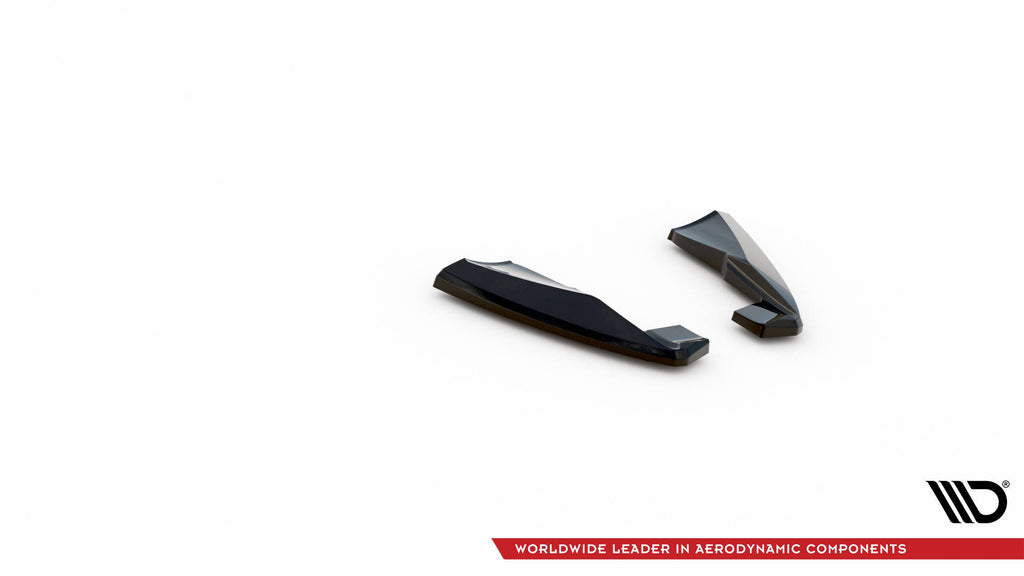 Maxton Design Heck Ansatz Flaps Diffusor passend für Volvo XC60 R-Design Mk1 Facelift schwarz Hochglanz