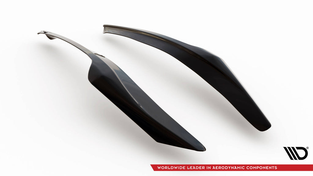 Maxton Design Scheinwerfer Blenden Böser Blick V.2 passend für Ford Fiesta ST / ST-Line / Standard Mk7 FL schwarz Hochglanz