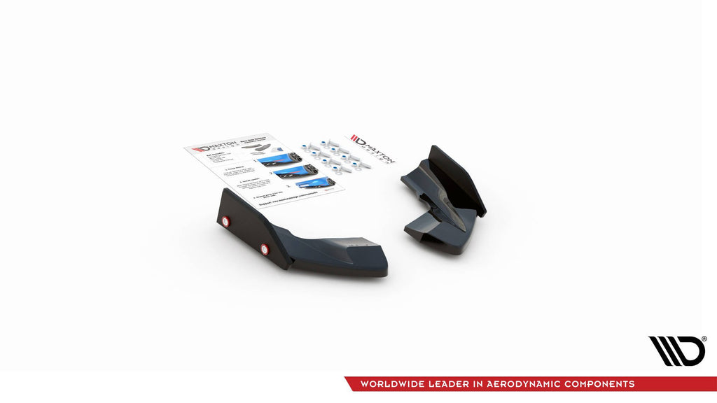 Maxton Design Heck Ansatz Flaps Diffusor V.2 + Flaps passend für VW Golf R Hatchback Mk8 Facelift