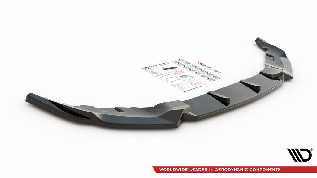 Maxton Design Street+ Spoilerlippe Front Ansatz passend für BMW 6er GT M-Paket G32 Facelift schwarz Hochglanz